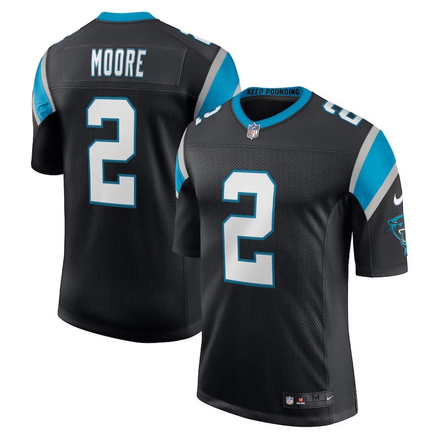 Men Carolina Panthers #2 D.J. Moore Nike Black Vapor Limited NFL Jersey